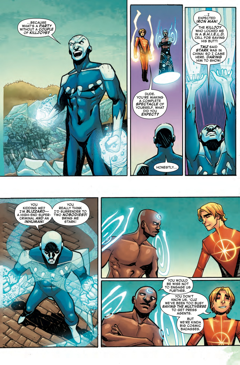 Illustration for article titled Exclusive Marvel preview: The New Universe is college for Starbrand & Nightmask